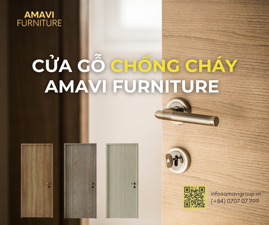 Cửa Gỗ Chống Cháy Amavi Furniture – Bảo Vệ An Toàn Vượt Trội Cho Mọi Công Trình